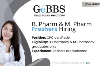 Gebbs Healthcare Hiring CPC-Certified Freshers