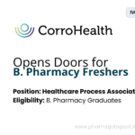 B. Pharmacy Fresher Jobs at CorroHealth