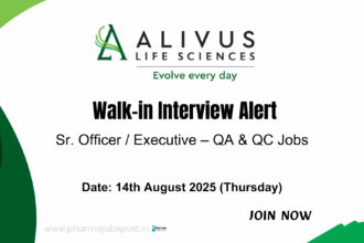 Walk-In Interview at Alivus Life Sciences – QA & QC Jobs