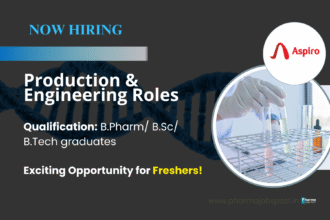 Aspiro Pharma Limited Hiring Fresh Graduates – Production & Engineering Roles