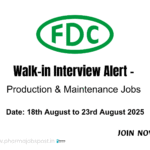 FDC Limited Baddi Walk-in Interview