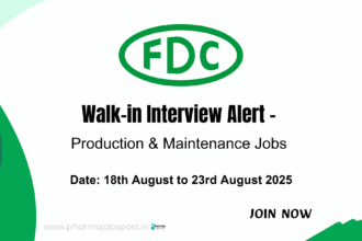 FDC Limited Baddi Walk-in Interview