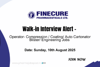 Walk-In Interview at Finecure Pharmaceuticals
