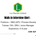 Lee Pharma Limited Walk-In Drive 2025