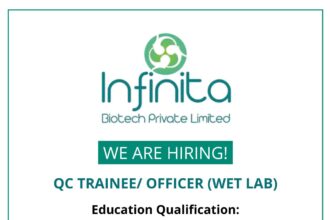 Walk-In Interview at Infinita Biotech for QC Trainee/Officer