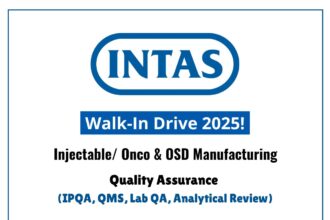 Intas Pharmaceuticals Walk-In Drive Ahmedabad