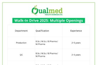 Qualmed Health Sciences Walk-in Interview | Pharma Jobs in Hyderabad