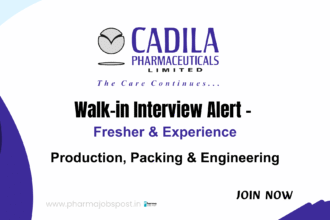 Walk-In Interview in Ahmedabad 2025 | Cadila Pharmaceuticals