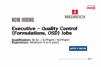 Quality Control (Formulations, OSD) Jobs