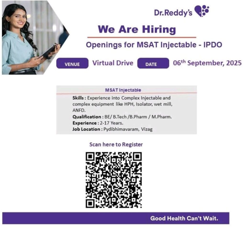 Aurobindo Pharma Walk-In Drive - Hiring for Production, QA, QC, Packing & Engineering