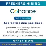 Walk-in Interview at Cohance Lifesciences | Apprenticeship