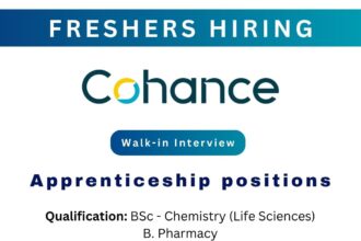 Walk-in Interview at Cohance Lifesciences | Apprenticeship