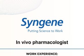 In Vivo Pharmacology Scientist Job at Syngene, Bangalore