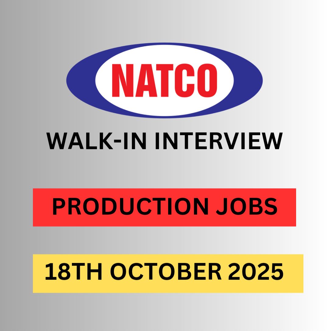NATCO Pharma Walk-In Interview 2025: Production & Packing Jobs in ...