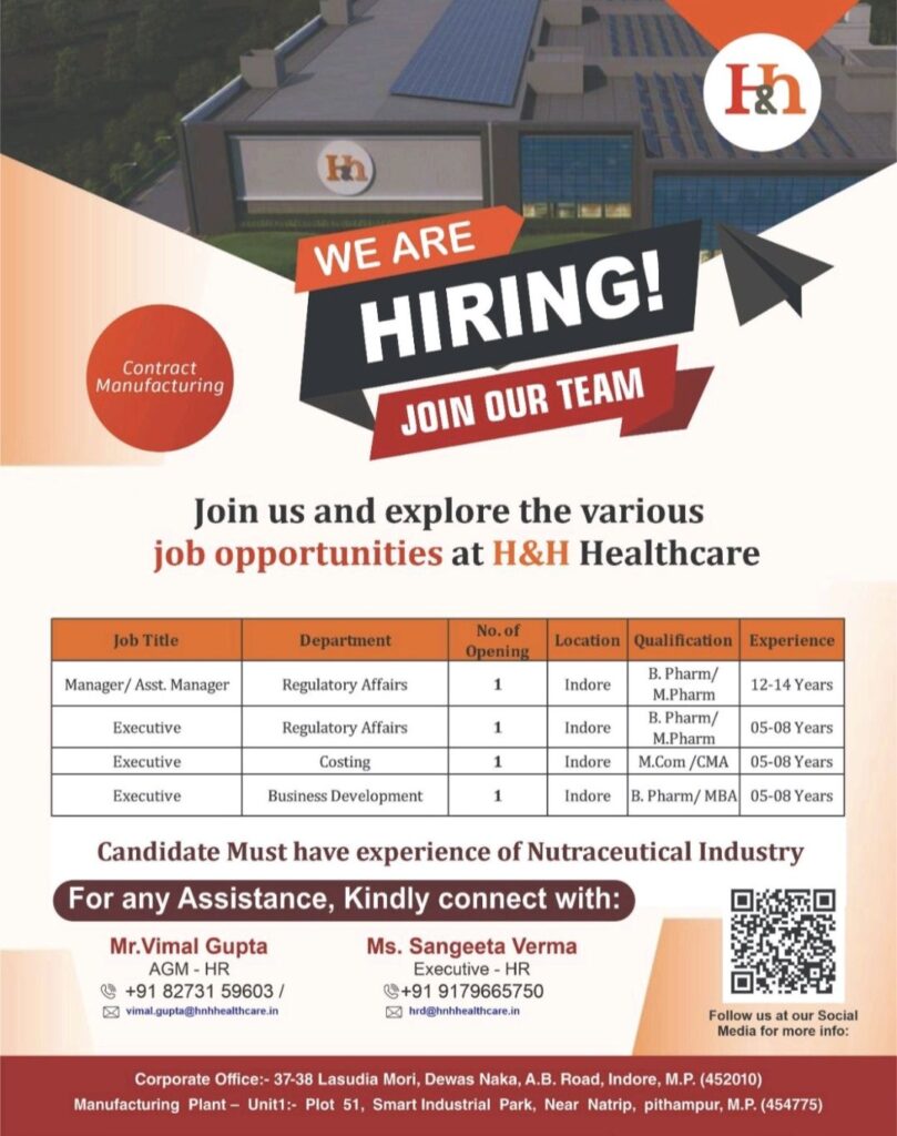 H&H Healthcare is Hiring: Exciting Career Opportunities in the Nutraceutical Industry