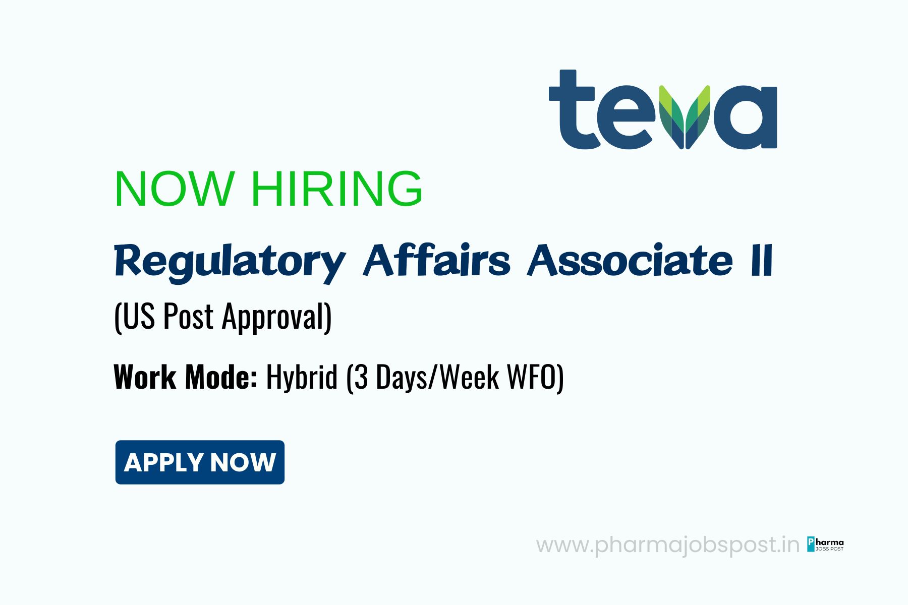 Teva Pharmaceuticals Hiring Regulatory Affairs Associate II – US Post ...