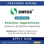 Swiss Parenteral Limited Is Hiring Apprentices