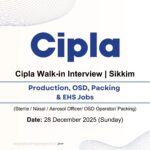 Cipla Walk-in Interview in Sikkim