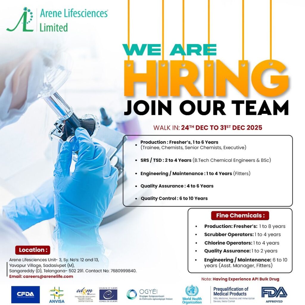 Arene Lifesciences Walk-In Interview 