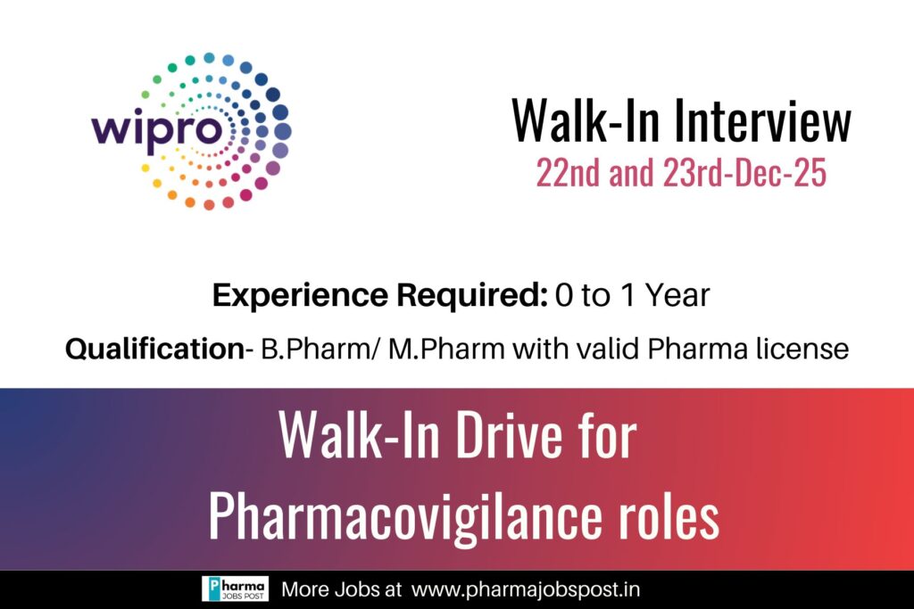 Wipro Pharmacovigilance Walk-In Drive Gurgaon