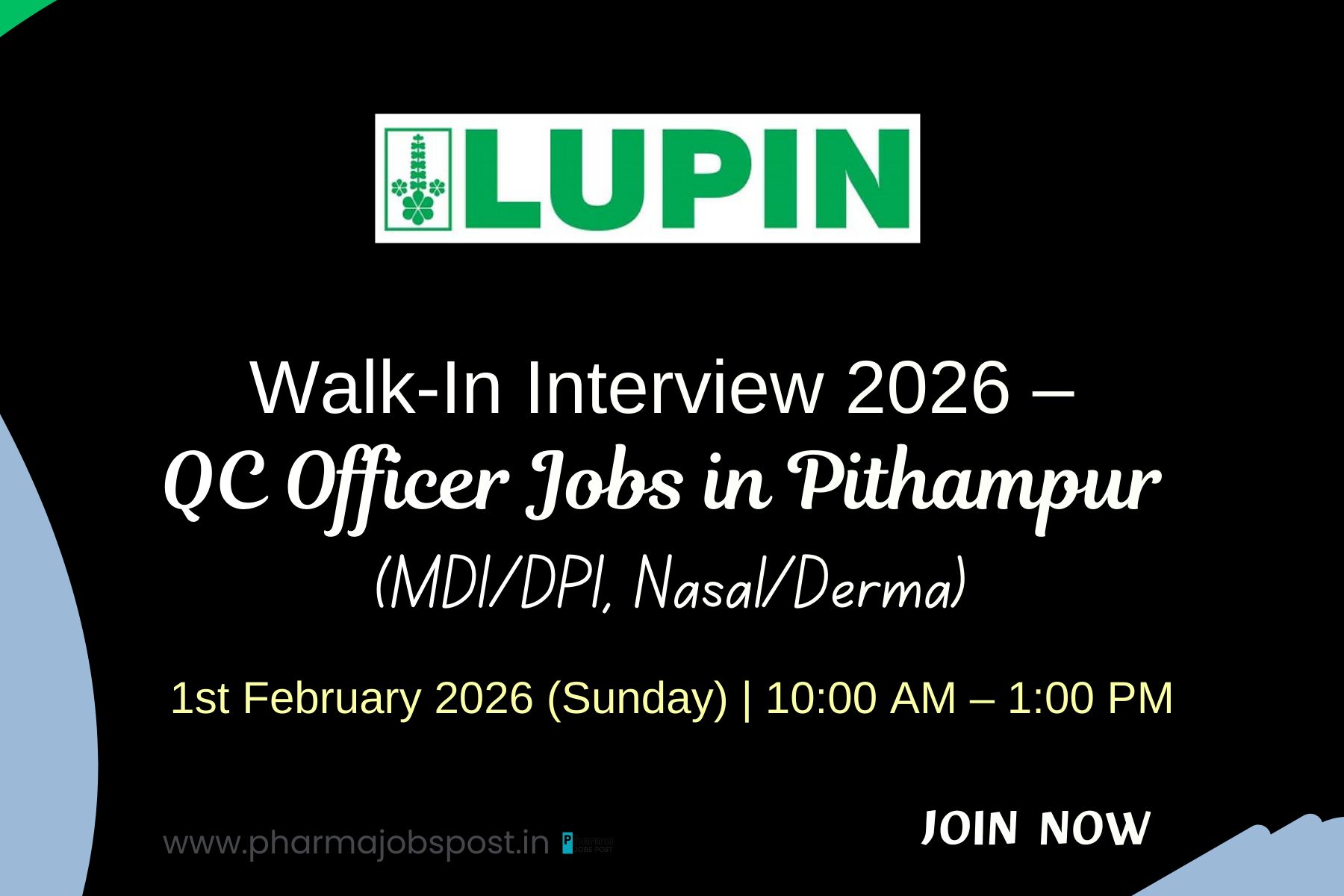 Lupin Limited Walk-In Interview 2026 – Quality Control Officer Jobs in ...