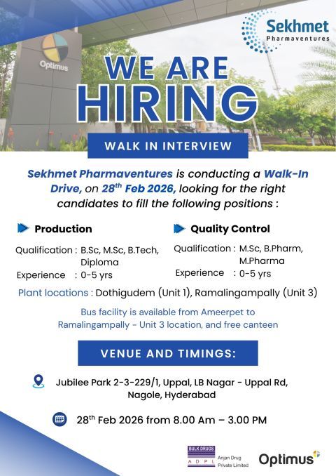 Sekhmet Pharmaventures Conducting Walk-In Drive