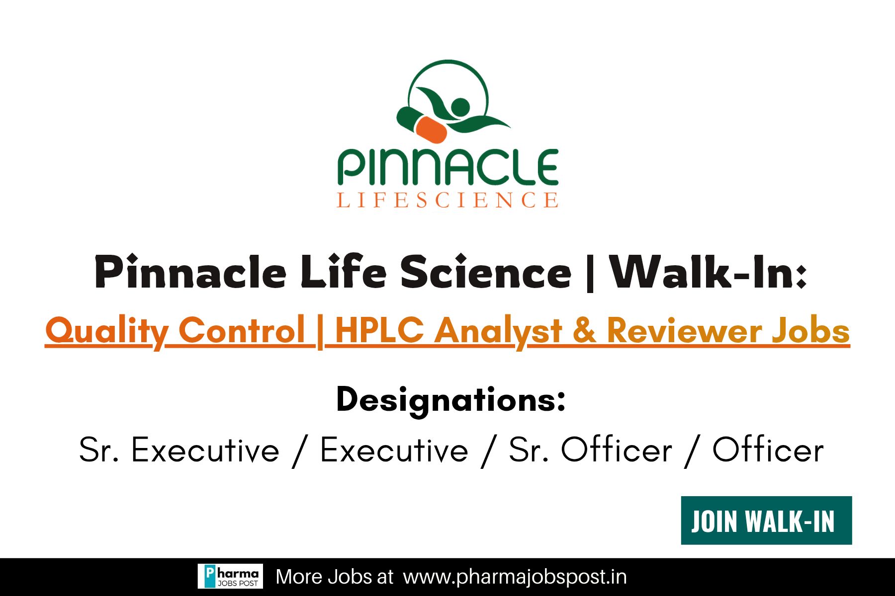 Pinnacle Life Science Walk-In Interview 2026 for Quality Control | HPLC ...