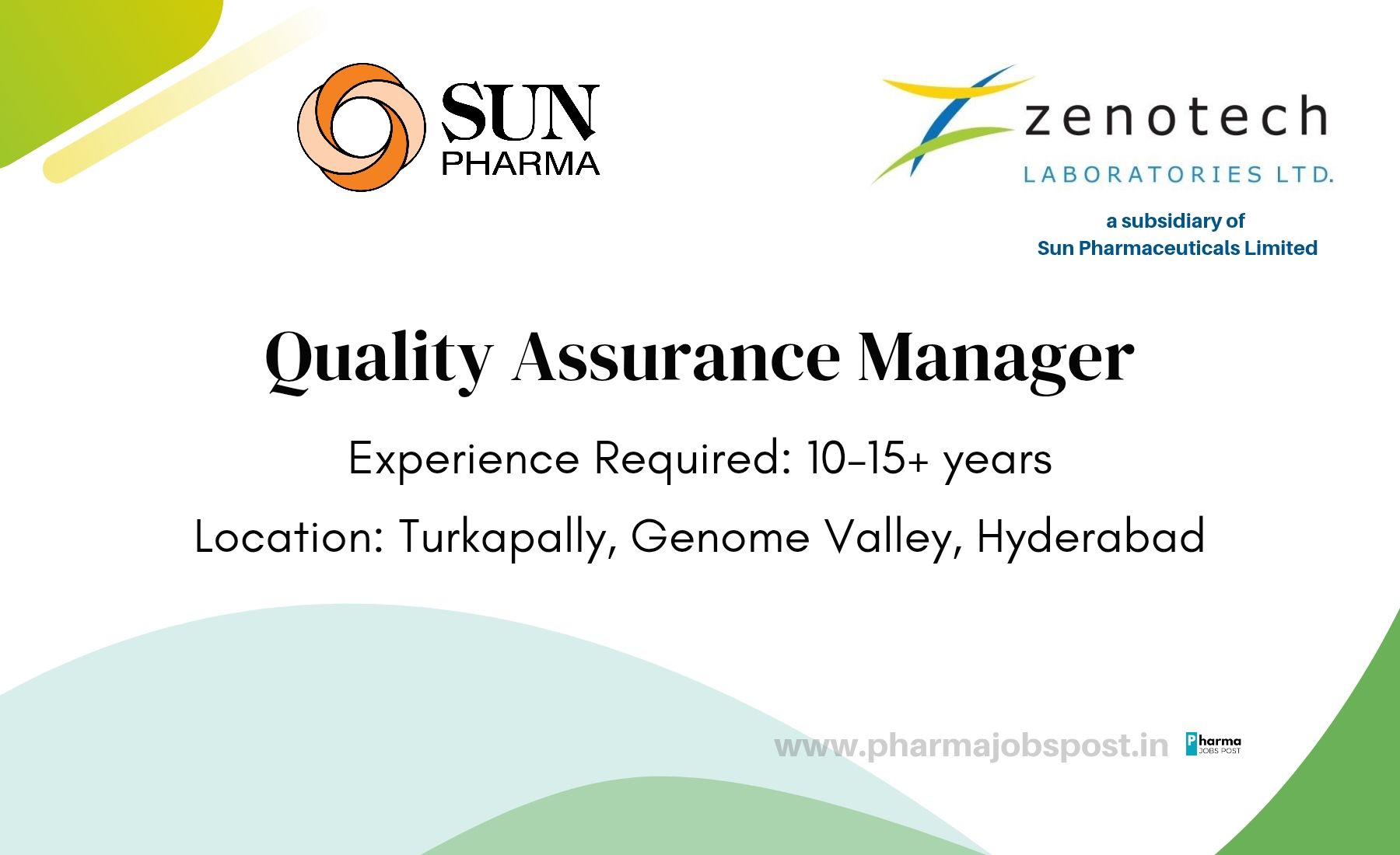 Zenotech Sun Pharma Group – Zenotech Laboratories Limited Hiring Quality ...
