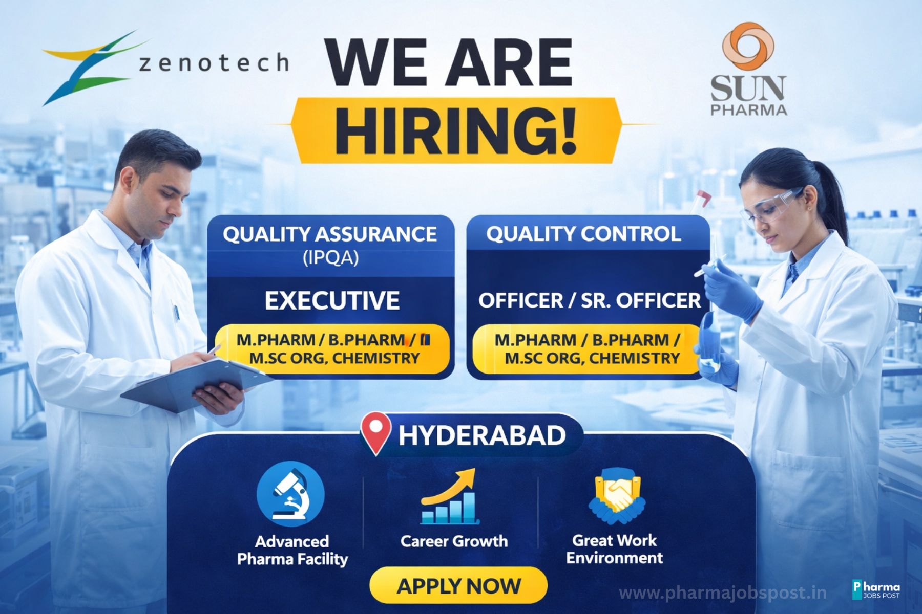 Zenotech Zenotech Laboratories Hiring QA & QC Professionals in Hyderabad | Sun ...