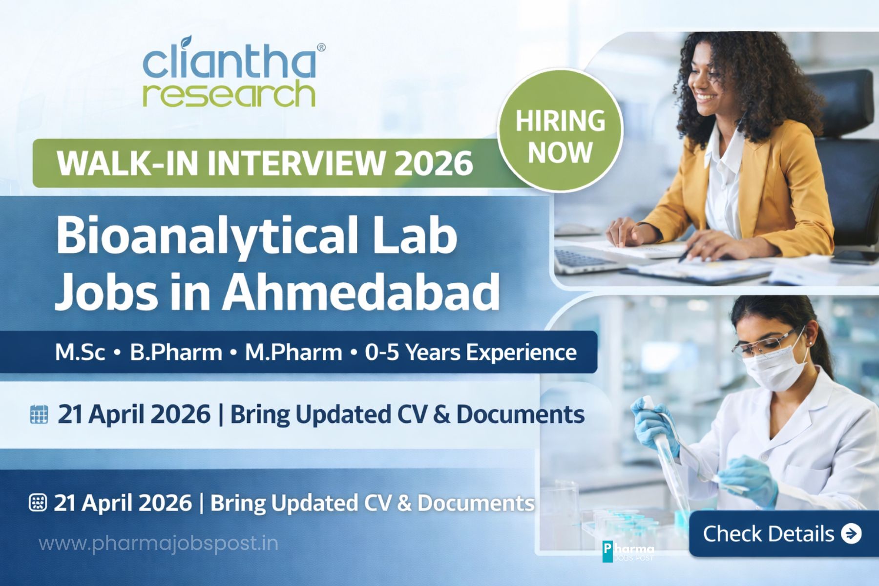 Clinatha Research Walk-In Interview 2026 | Bioanalytical Lab Jobs in ...