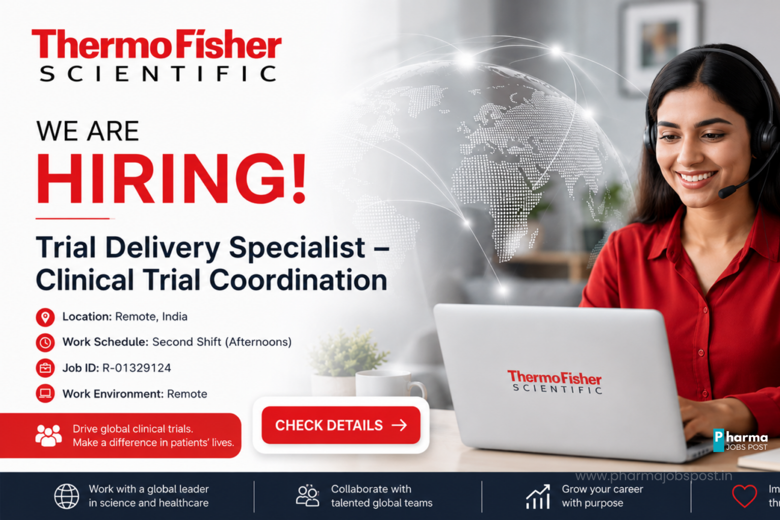 Thermo Fisher Scientific Hiring Trial Delivery Specialist – Remote Clinical Trial Coordination Role