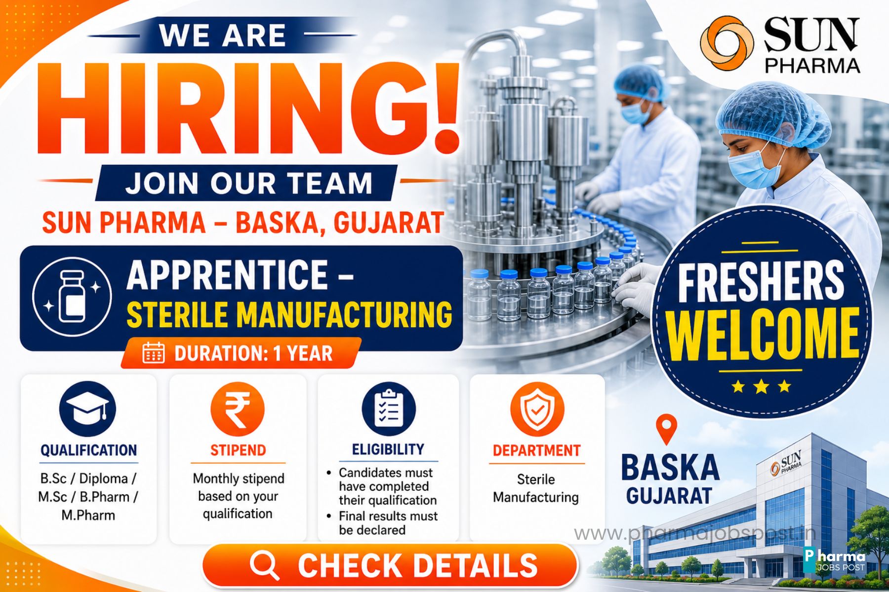 Sun Pharma Apprentice Jobs 2026 | Freshers Hiring in Sterile ...