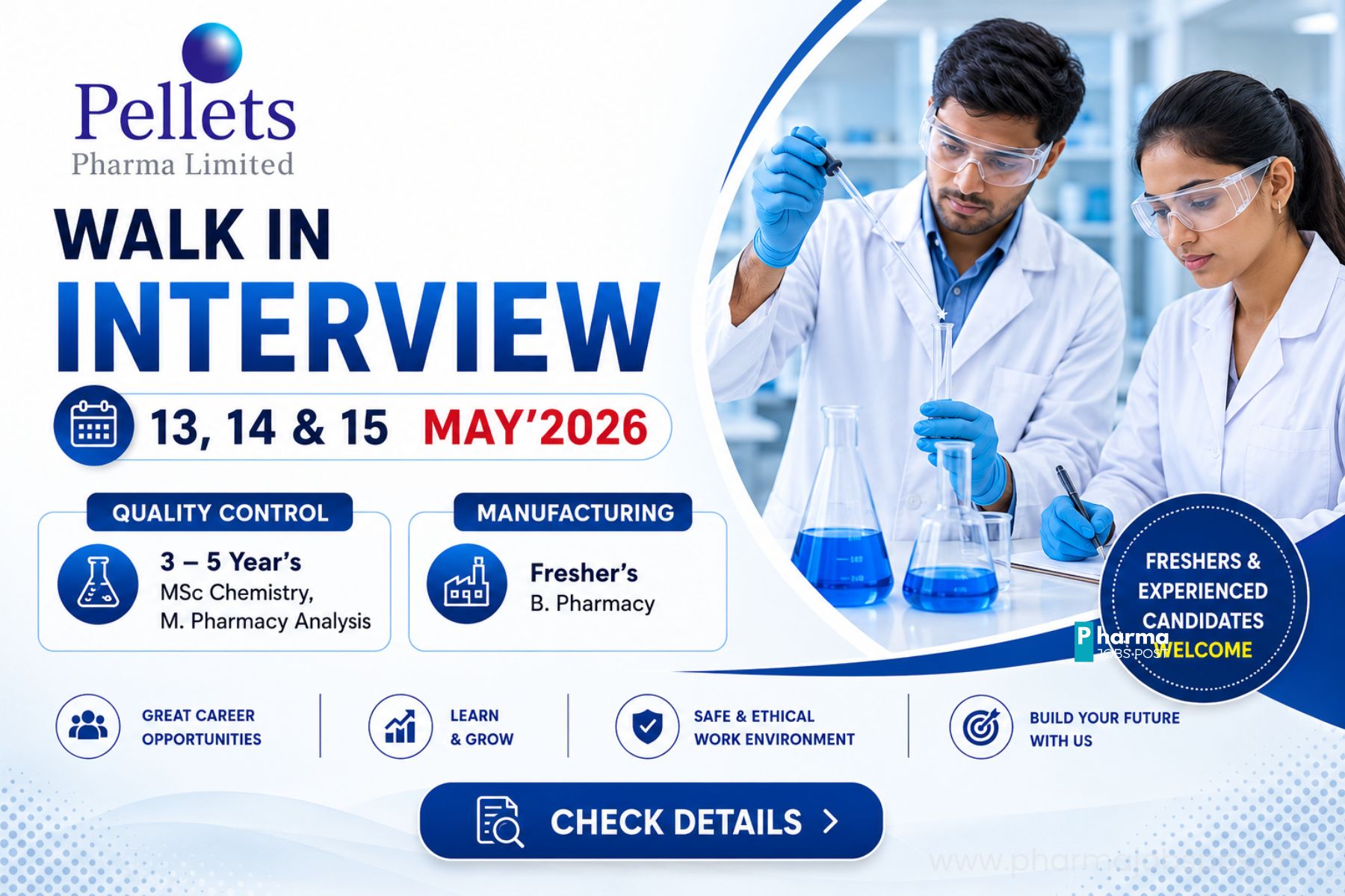 Pellets Pharma Limited Walk-In Interview 2026 for Freshers ...