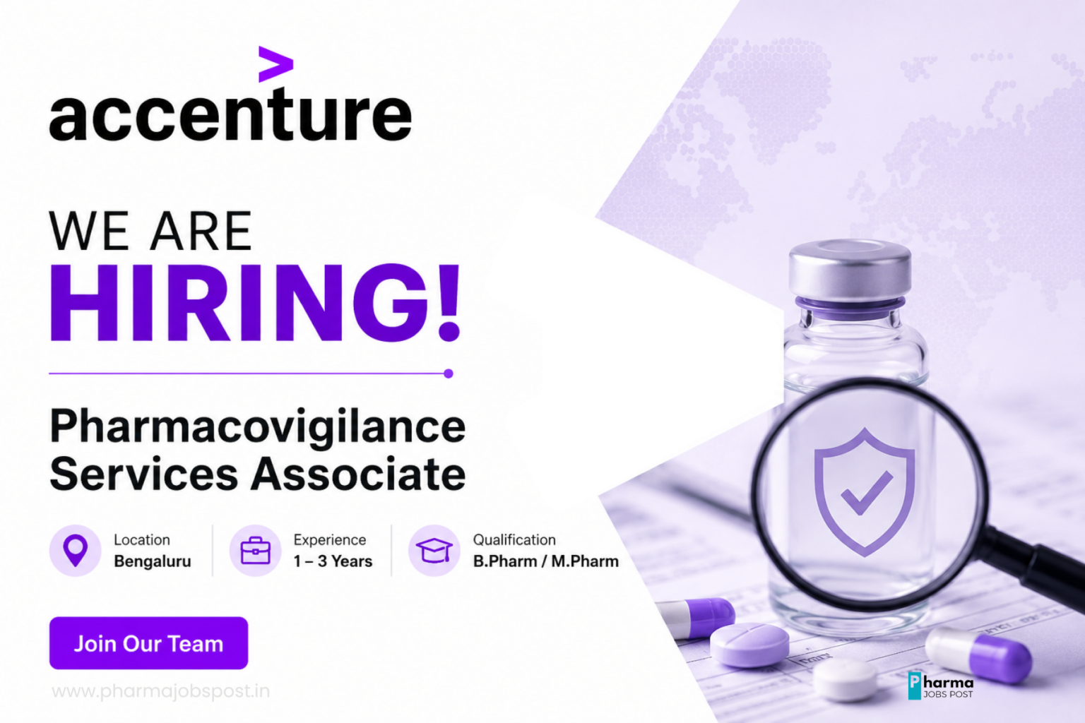 Accenture Hiring Pharmacovigilance Services Associate