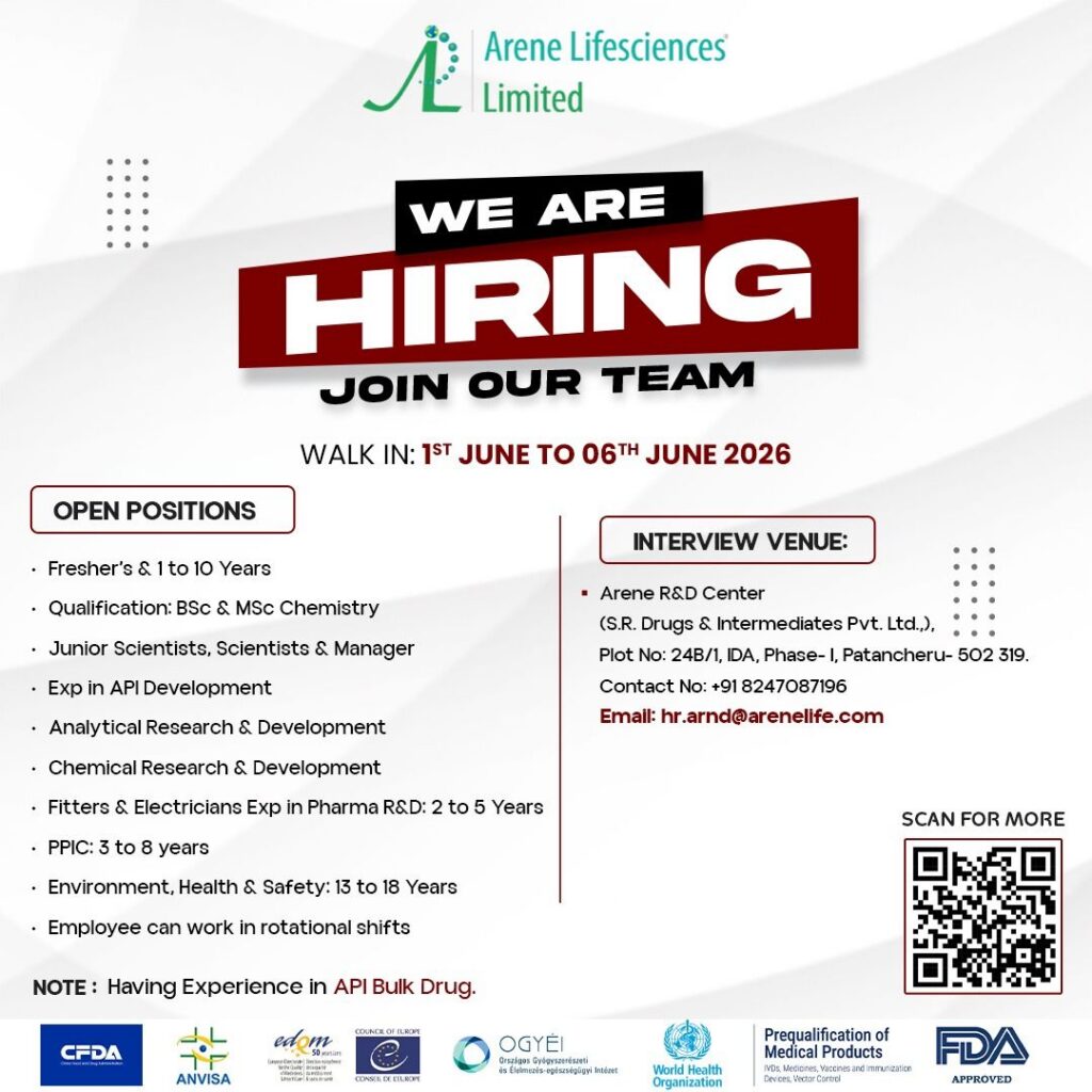 Arene Lifesciences Hiring 2026