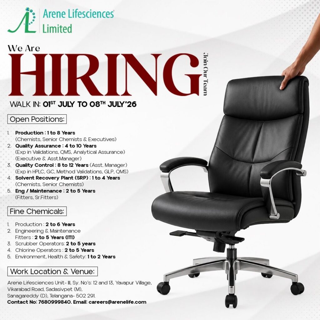 Arene Lifesciences Walk-In Drive 2026 