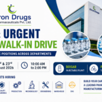 Urgent Walk-In Drive at Ciron Drugs & Pharmaceuticals Pvt. Ltd.