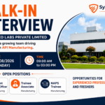 Walk-In Interview at Synthimed Labs Private Limited – API Manufacturing Jobs