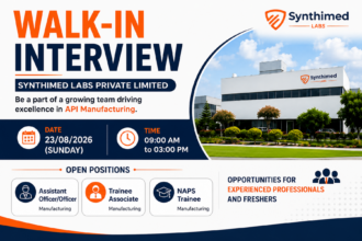 Walk-In Interview at Synthimed Labs Private Limited – API Manufacturing Jobs