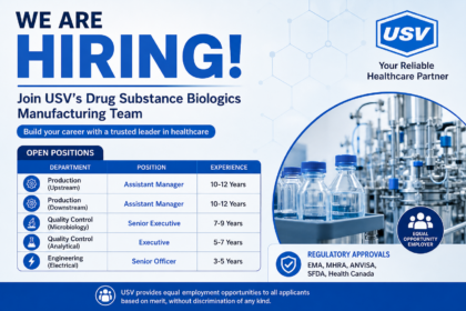 USV Jobs 2026 – Drug Substance Biologics