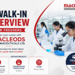 Macleods Pharmaceuticals Walk-In Interview for Freshers Jobs