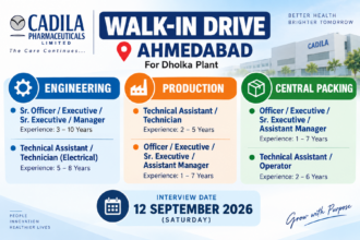 Cadila Pharmaceuticals Walk-In Interview 2026 | Multiple Openings