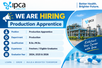 Ipca Laboratories Hiring for Production Apprentice – NATS