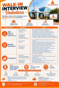 Ami Lifesciences Recruitment 2026 | R&D, Quality Assurance & Production Jobs