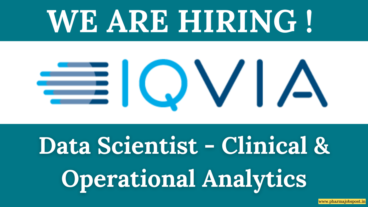 IQVIA Recruitment 2026: Data Scientist – Clinical & Operational Analytics