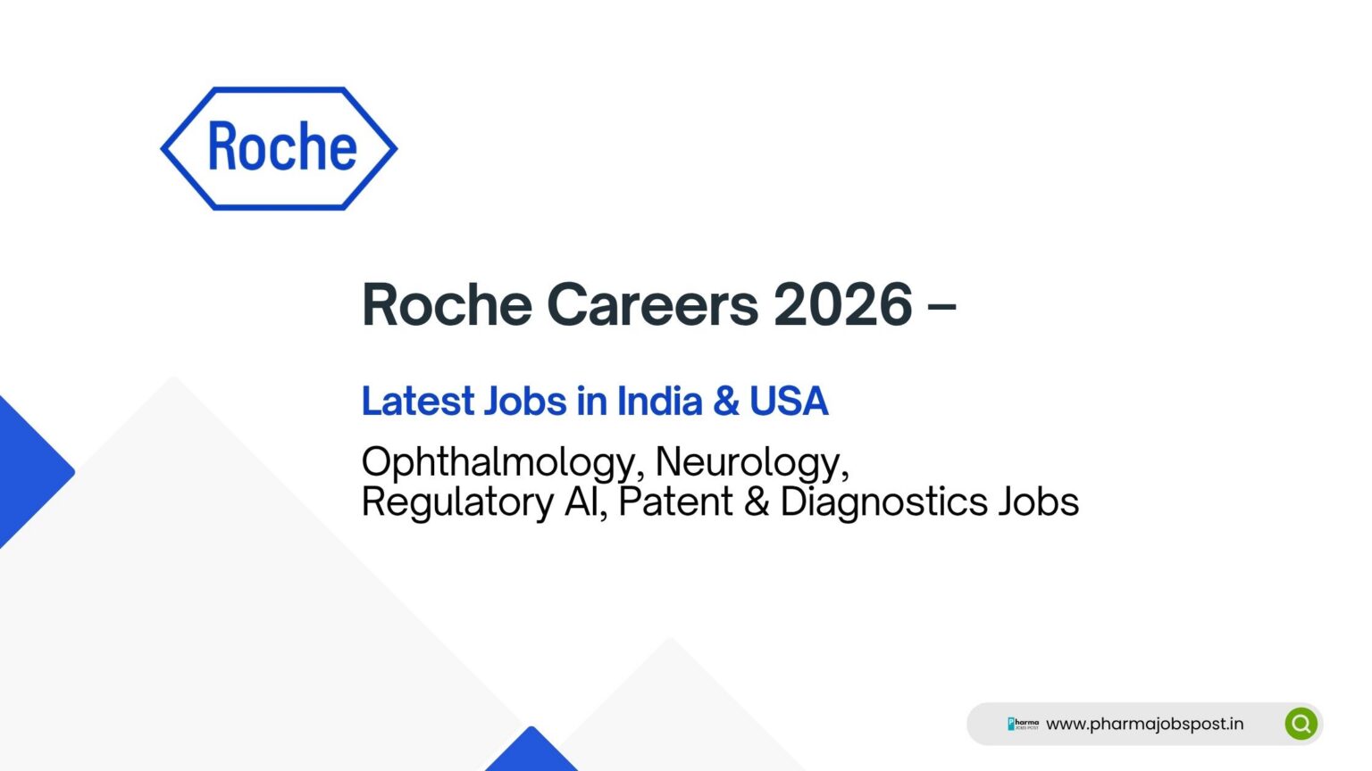 Roche Careers 2026 – Latest Jobs in India & USA